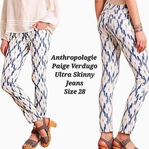 Anthropologie Paige Indigo Verdugo Ultra Skinny Jeans | Anthropologie Denim 28